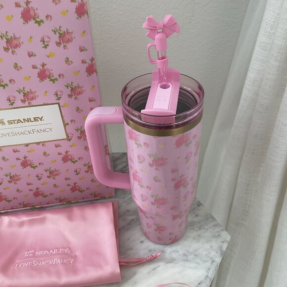 🎀 STANLEY x LoveShackFancy Quencher H2.0 Flowstate Tumbler 30oz Ibiza Sunset - Picture 4 of 12
